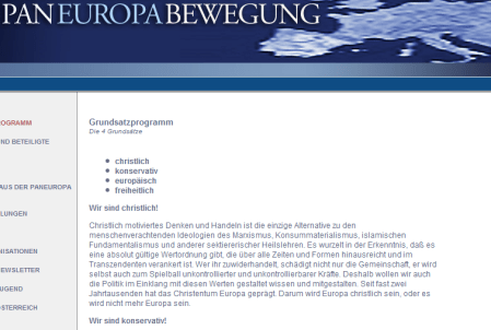 paneuropa grundsatzprogramm