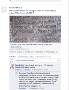 Kärntner Landhaus - Befreiung von den Tafeln