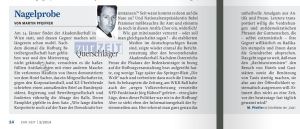 Aula-Schriftleiter erinnert die Zeit des Akademikerballs