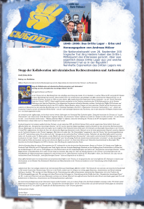 Svoboda - Von einer Fahne zur anderen die Gesinnung bleibt