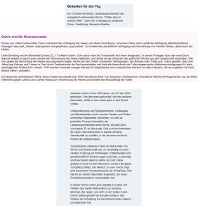 Johannes Calvin - Schluß endlich mit Anhimmelung von Mao Hitlerstalin