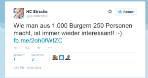 He-Chr Strache ist überall - wo die Wirklichkeit nicht ist