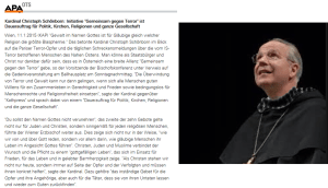 Christoph Schöborn will den schwarzen Schafbock nicht kennen