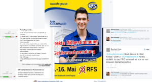 Zu Antisemitismus fällt RFS-Spitzenkandidaten geistige Onanie ein