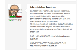 FPÖ - Demokratischen Dialog stelle ich mir anders vor