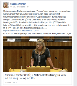 Spricht Susanne Winter im Parlament nach was Doc Ex auf FPÖ Unzensuriert vorschreibt