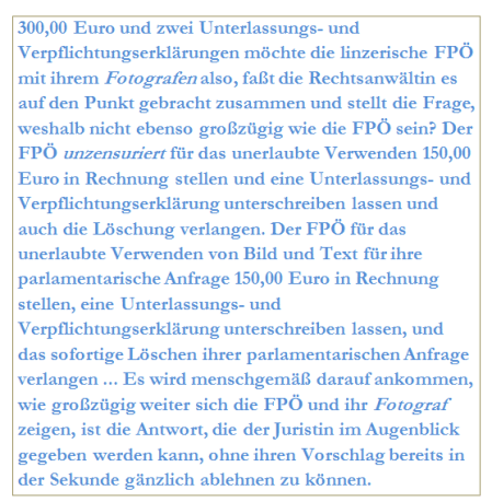 Großzügigkeit mit Großzügigkeit