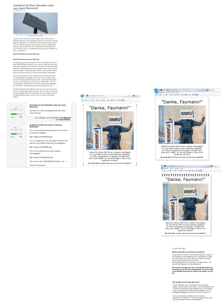 Abscheulicher Mißbrauch der Ermordeten von Paris auf FPÖ unzensuriert