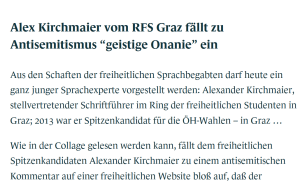 Herbert Kickl - Antisemitismus hat in der FPÖ keinen Platz