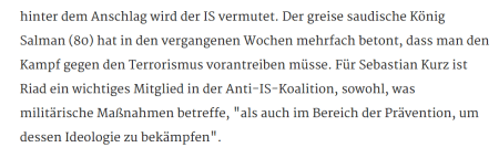 Kurier -26-11-2015 - Prävention mit Riad - Kurz Sebastian