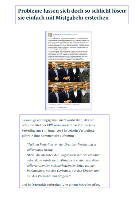 Strache - Gudenus - Bachmann und die Probleme lösen Mistgabeln