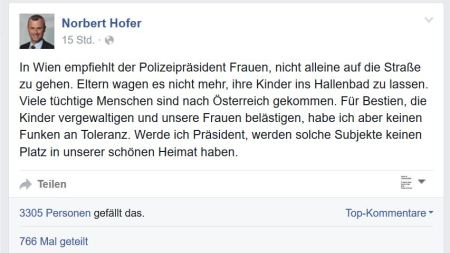 Norbert Hofer verspricht und droht den Subjekten - was er nicht halten kann