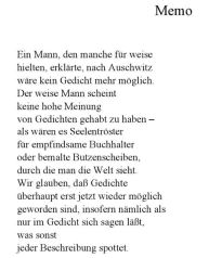 Hans Sahl Memo