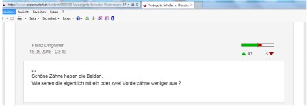 Franz Dinghofer - Zähne ausschlagen