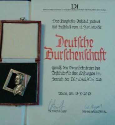 Kleine identitäre Präsidenten laden ihre Staatsburschenschafter zur Verleihung ins Parlament