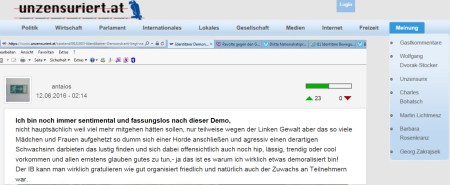 Antaios - wegen Frauen und Mädchen demoralisiert