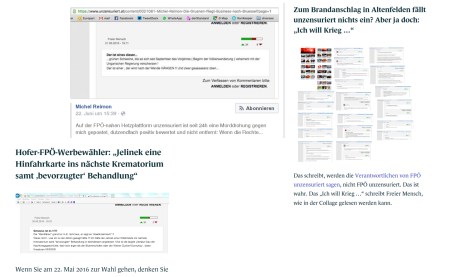 FPÖ unzensuriert freier mensch - michel reimon - elfirede jelinek