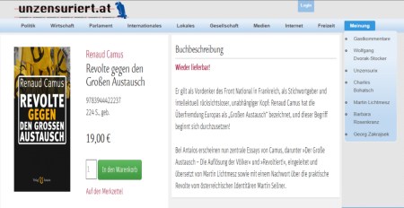 FPö unzensuriert Martin Lichtmesz Martin Sellner Austausch