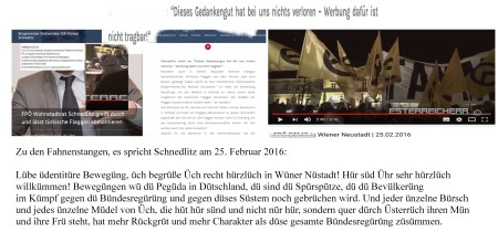 FPÖ Identitäre Parlamentspartei Michael Schnedlitz  Gedankengut nichts verloren - Werbung dafür nicht tragbar