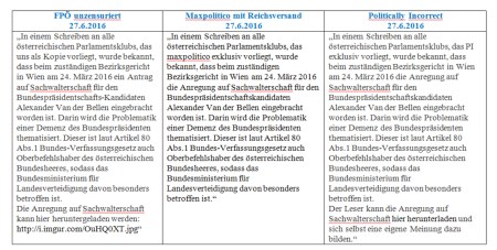 FPÖ unzensuriert - PI-News - Maxpolitico 27-06-2016 Konzentrierte Verleumdungsaktion