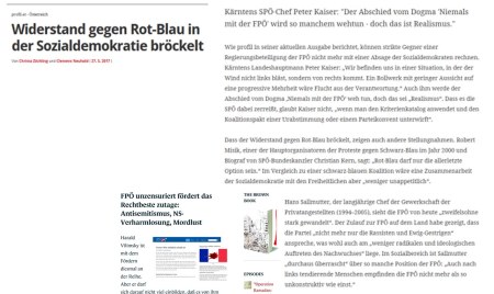 SPÖ arbeitet Kritierienkatalog ab zum Erhörtwerden von FPÖ