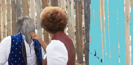 Arabella Kiesbauer schmiert Honig um den Bart