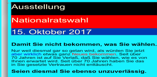 Ausstellung Nationalratswahl Östereich - Damit Sie nicht bekommen was Sie wählen