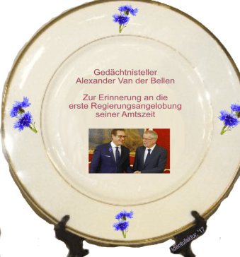 Alexander Van der Bellen Gedächtnisteller - Angelobung Bundesregierung in seiner Amtszeit