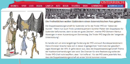 Doppelstaatsbürgerschaft als erster Schritt - Südtirol - als zweiter Schritt Heim ins Österreich - FPÖ