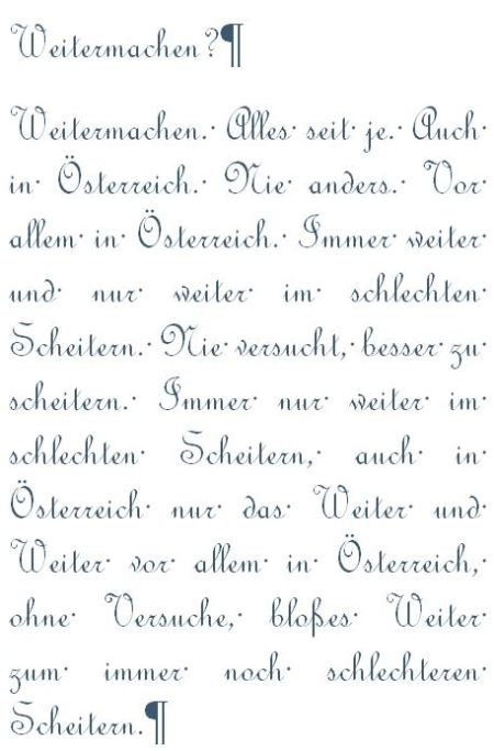 Weitermachen zum immer noch schlechteren Scheitern - BK