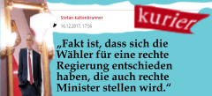 Kurier - Bereits zu Beginn sollen Wählende in Österreich Schuld sein an der rechtskonservativ-identitären Regierung