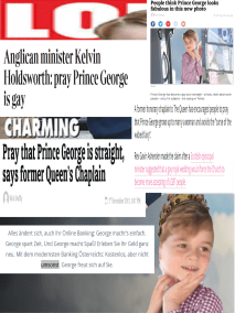 Pray that George is gay to marry a woman