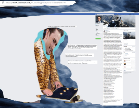 Bundeskanzler Kurz für Vizekanzler Strache ein Hütchenspieler - Facebook