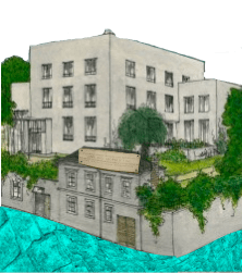 Leopold Figl und Ludwig Wittgenstein in der Kundmanngasse