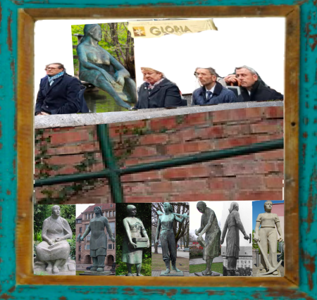 Denkmal Trümmerfrauen - Die deutsche Frau geht zum Baden - Zwangsarbeiterinnen räumen ihr den Schutt weg.png