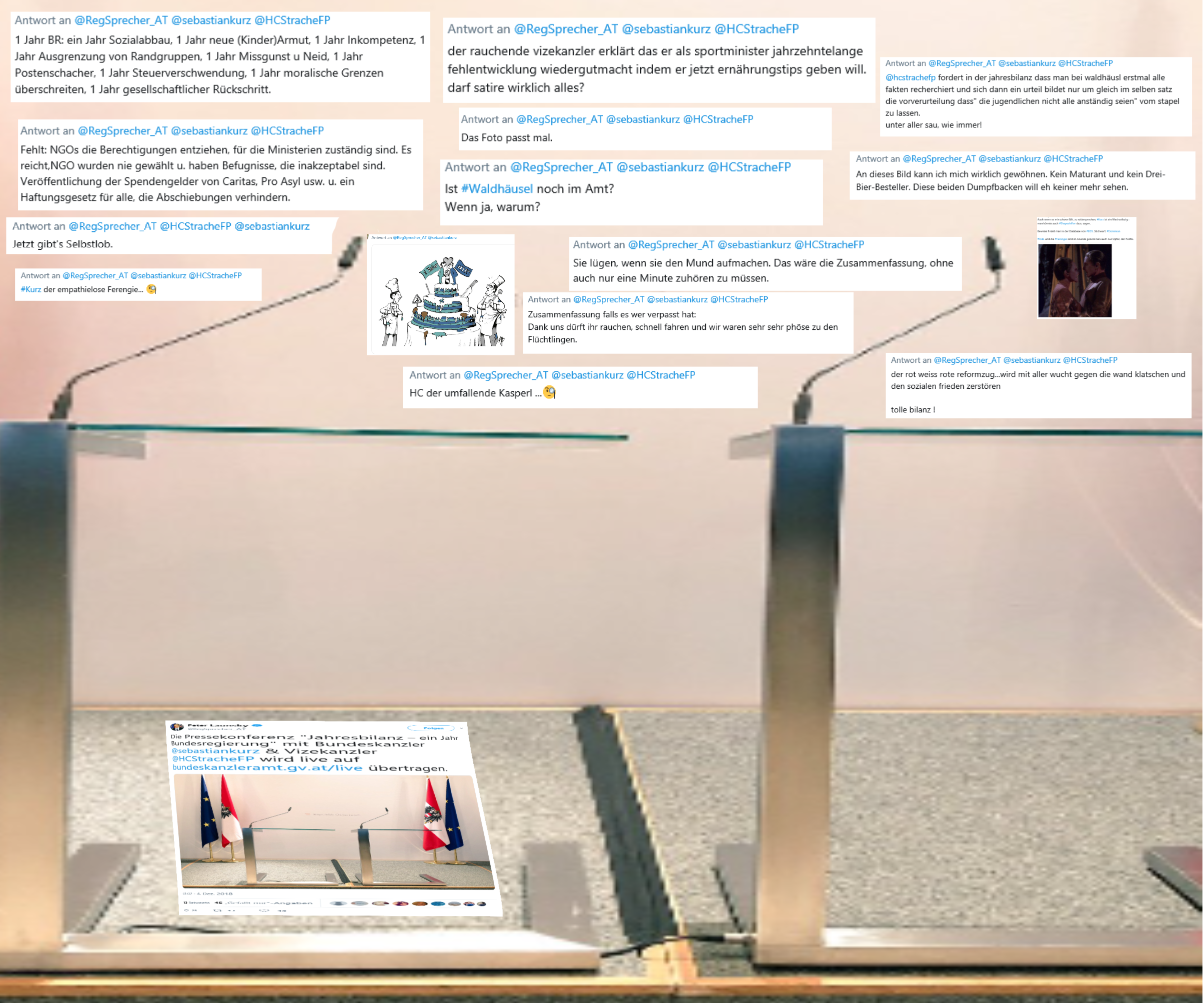 Die Pressekonferenz Jahresbilanz – ein Jahr Bundesregierung mit Bundeskanzler sebastiankurz Vizekanzler HCStracheFP wird live auf bundeskanzleramtgvat live übertragen